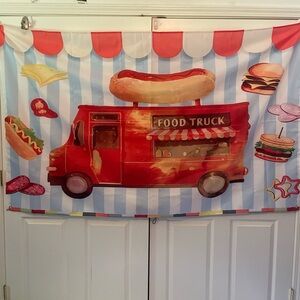 Red Food Truck Banner